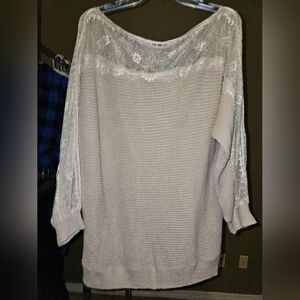 Elegant Lace Trim Sweater